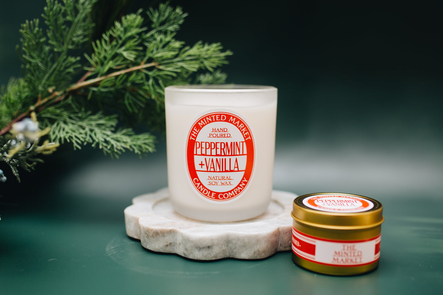 Peppermint + Vanilla Candle
